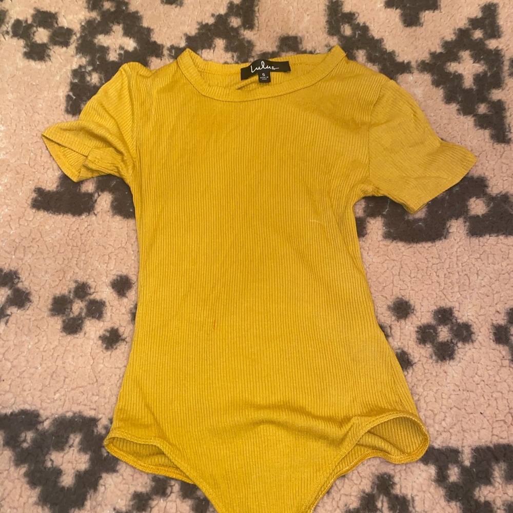 Lulus Mustard yellow body suit